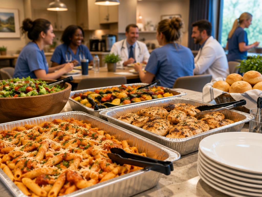 Catering lunch for healthcare staff at a clinic