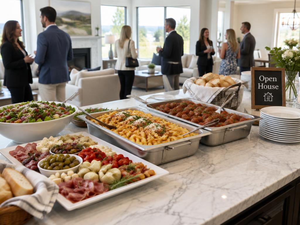 Stefano’s Italian catering served at a real estate open house